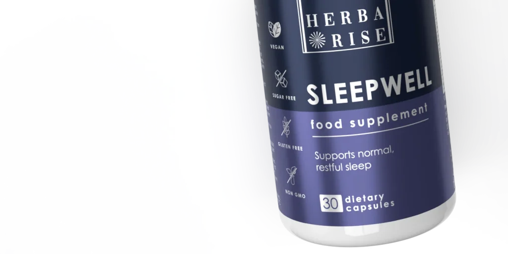 HR SLEEPWELL action above capsules splitted down